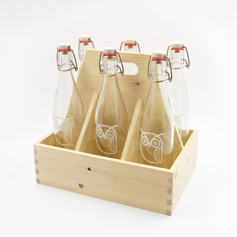 Getränkehalter aus Schweizer Fichtenholz