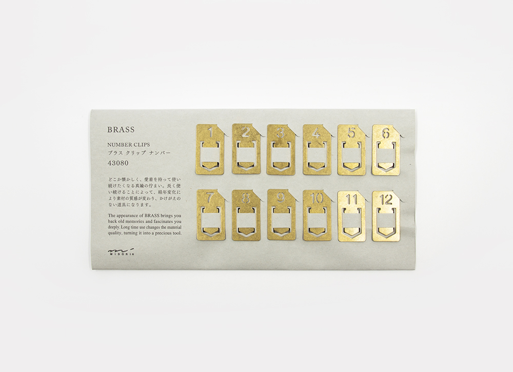 Nummern-Clips aus Messing