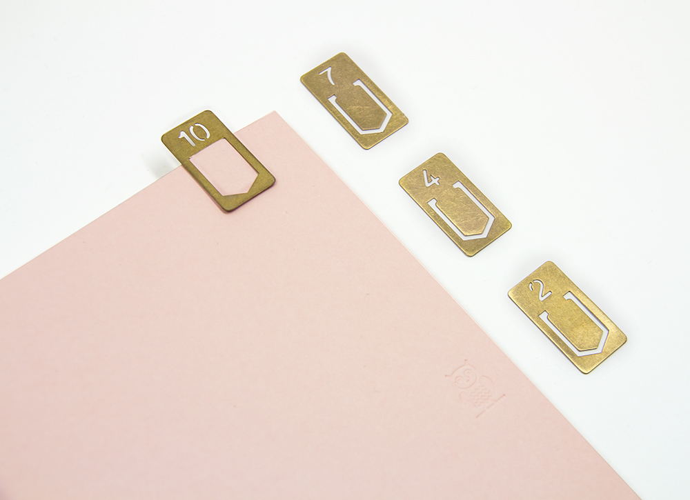 Nummern-Clips aus Messing