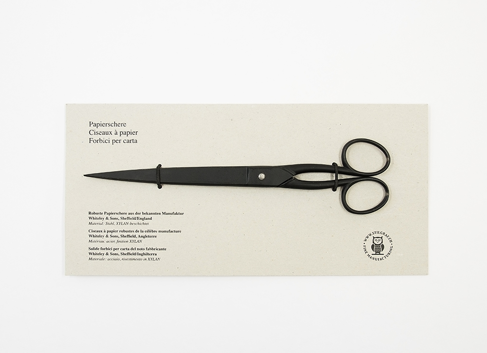 Papierschere aus xylan-beschichtetem Stahl