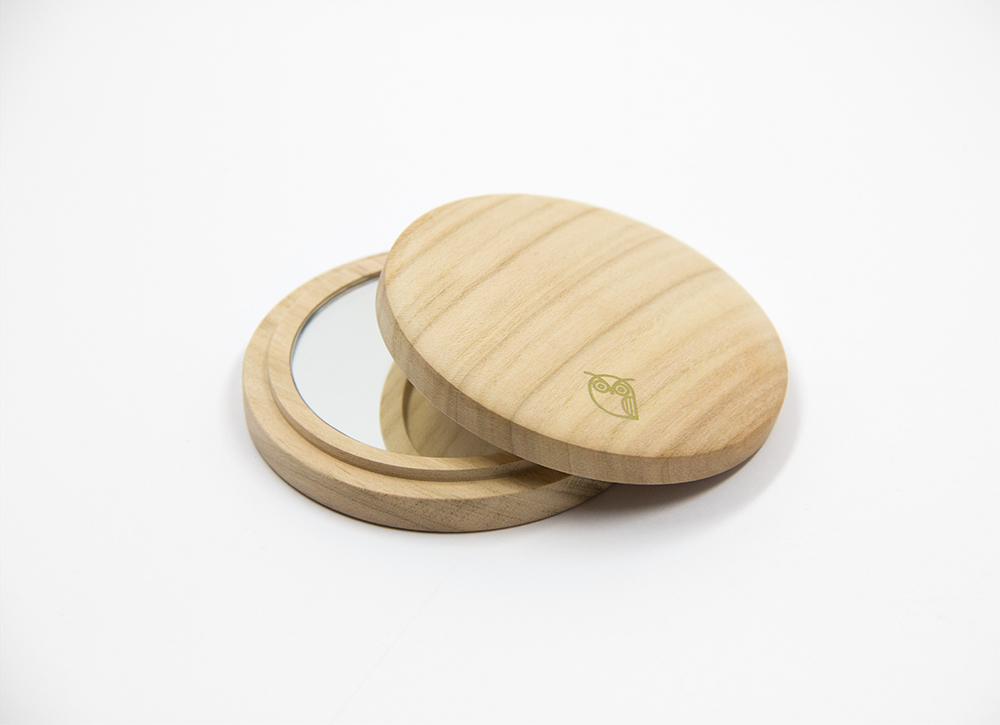 Taschenspiegel aus Schweizer Chriesi-Holz